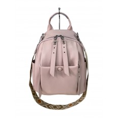На фото 3 - Женский рюкзак   из искусственной кожи, цвет розовый