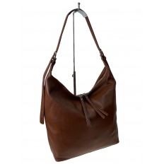 На фото 3 - Женская сумка шоппер из натуральной кожи, цвет коричневый