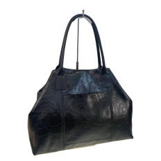 На фото 2 - Женская сумка из натуральной кожи, цвет черный