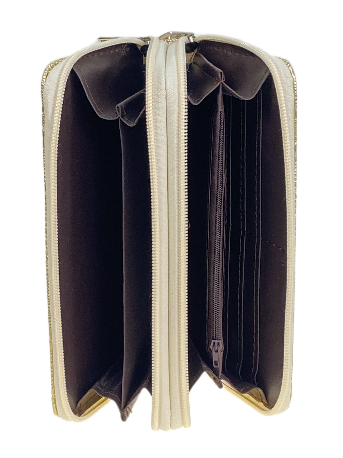 На фото 2 -  Женское портмоне из искусственной кожи, цвет  золото