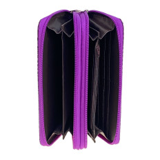 На фото 2 - Женское портмоне из искусственной кожи, цвет фиолетовый На фото 2 - Женское портмоне из искусственной кожи, цвет фиолетовый