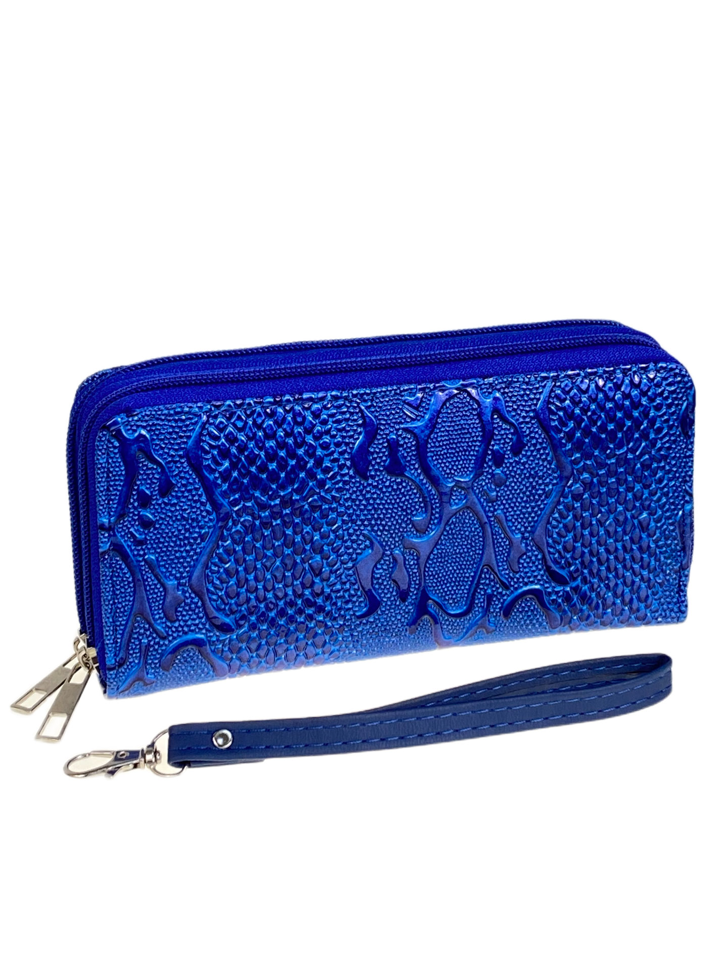 На фото 1 -  Женское портмоне из искусственной кожи, цвет синий