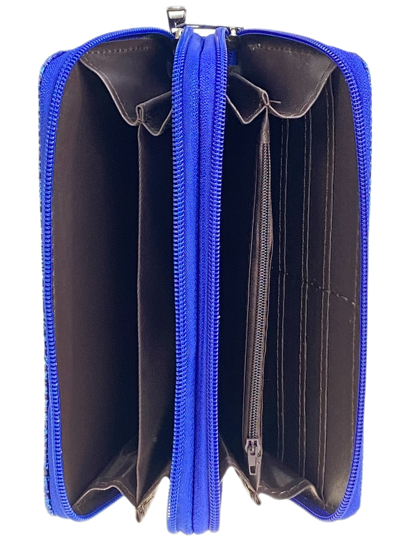 На фото 2 -  Женское портмоне из искусственной кожи, цвет синий