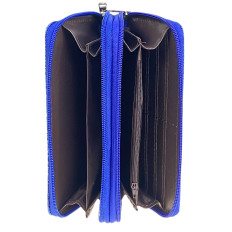 На фото 2 -  Женское портмоне из искусственной кожи, цвет синий