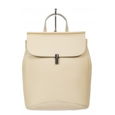 На фото 2 - Женская сумка-рюкзак из натуральной кожи, цвет молочный