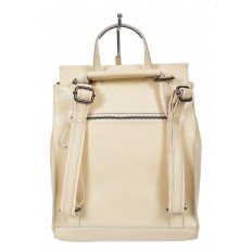 На фото 3 - Женская сумка-рюкзак из натуральной кожи, цвет молочный