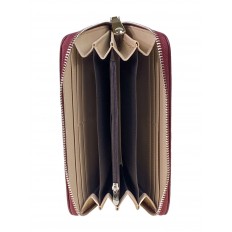 На фото 2 - Женское портмоне из искусственной кожи, цвет бордовый