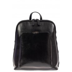 На фото 2 - Женский рюкзак из натуральной кожи, цвет чёрный
