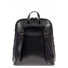 На фото 3 - Женский рюкзак из натуральной кожи, цвет чёрный