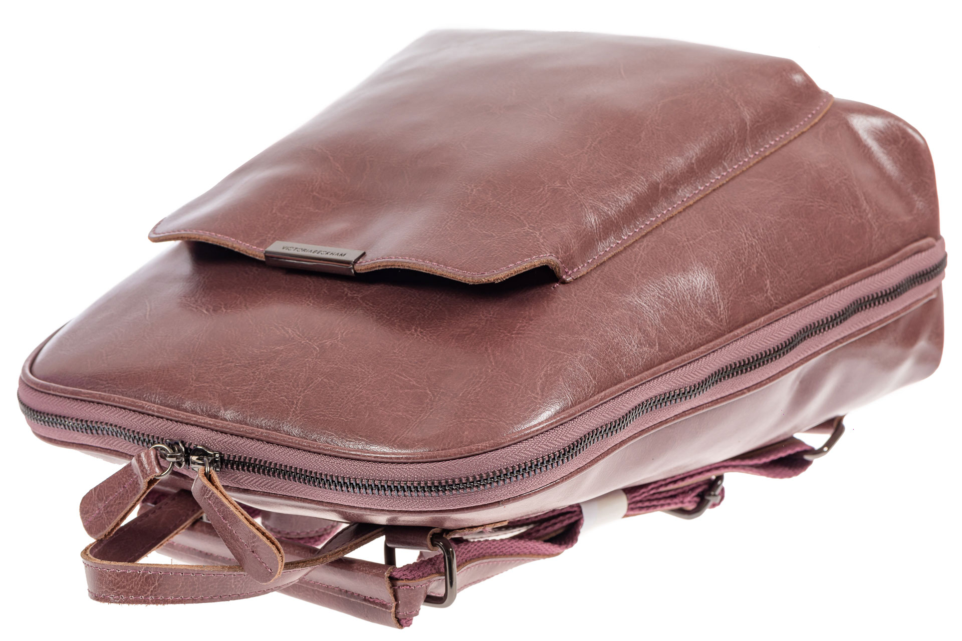 На фото 4 - Женский рюкзак из натуральной кожи, цвет пудра