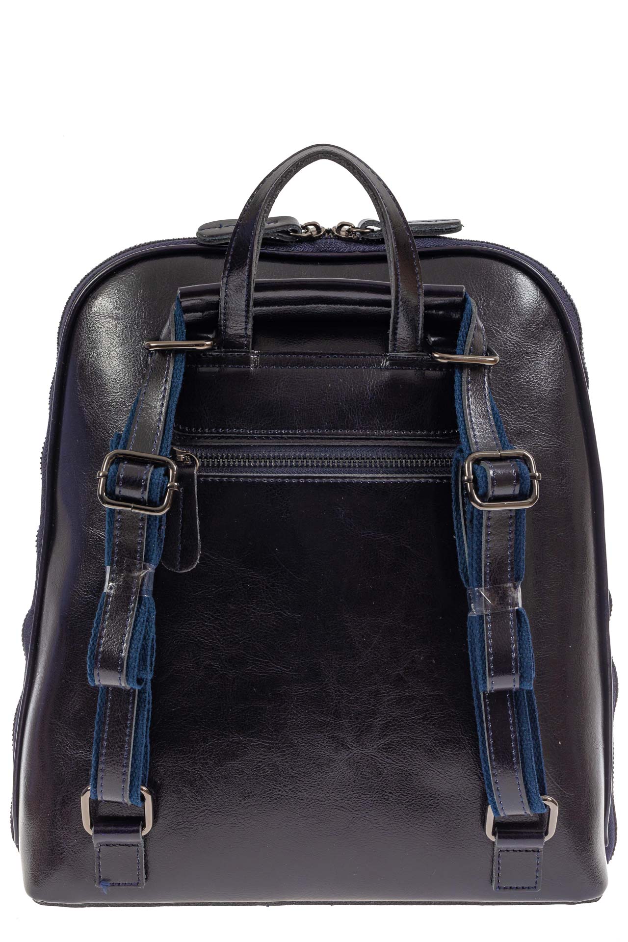 На фото 3 - Женский рюкзак из натуральной кожи, цвет тёмно-синий