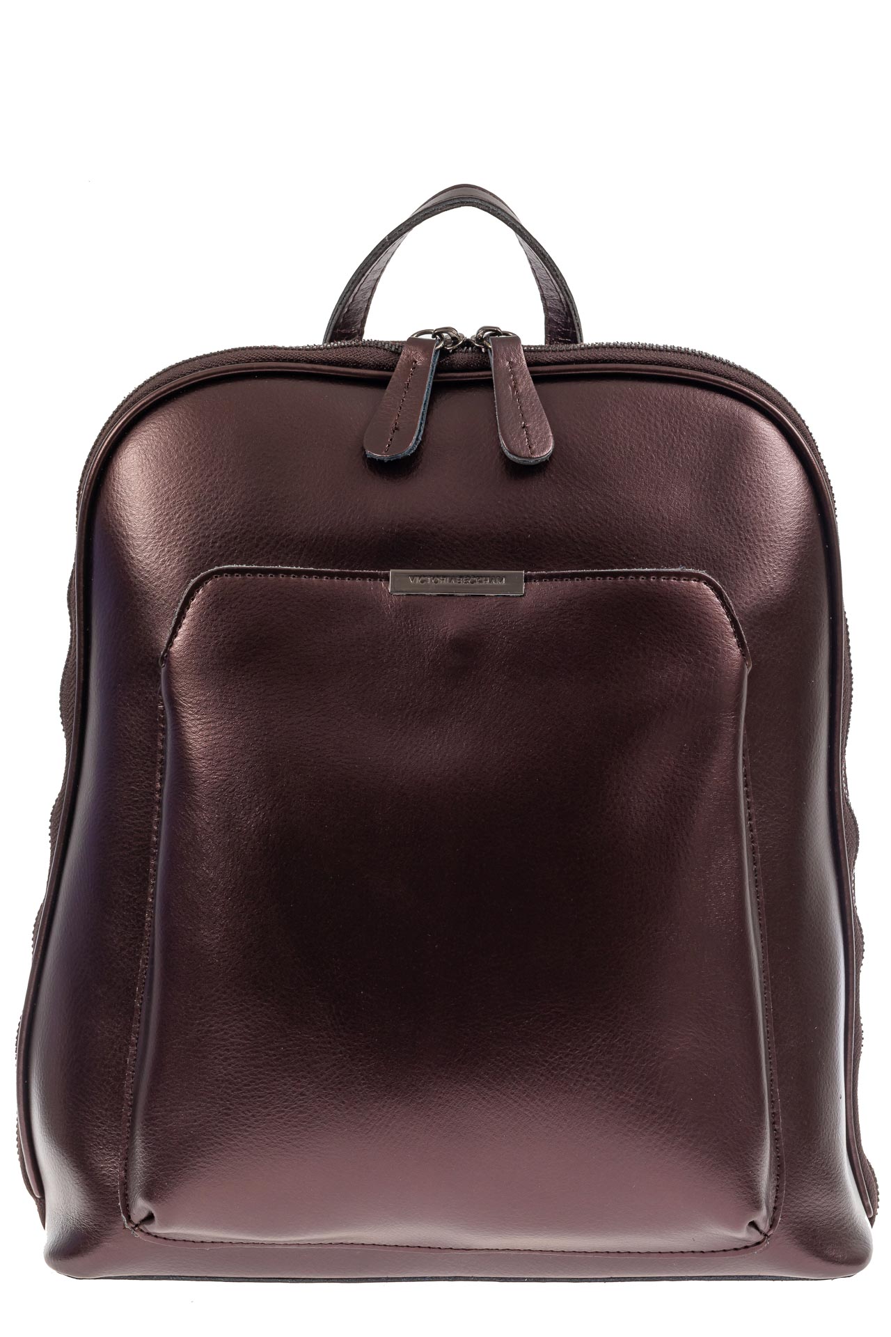 На фото 2 - Женский рюкзак из натуральной кожи, цвет бронза