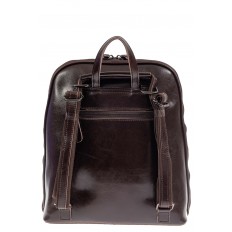 На фото 3 - Женский рюкзак из натуральной кожи, цвет шоколад