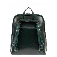 На фото 3 - Женский рюкзак из натуральной кожи, цвет зелёный