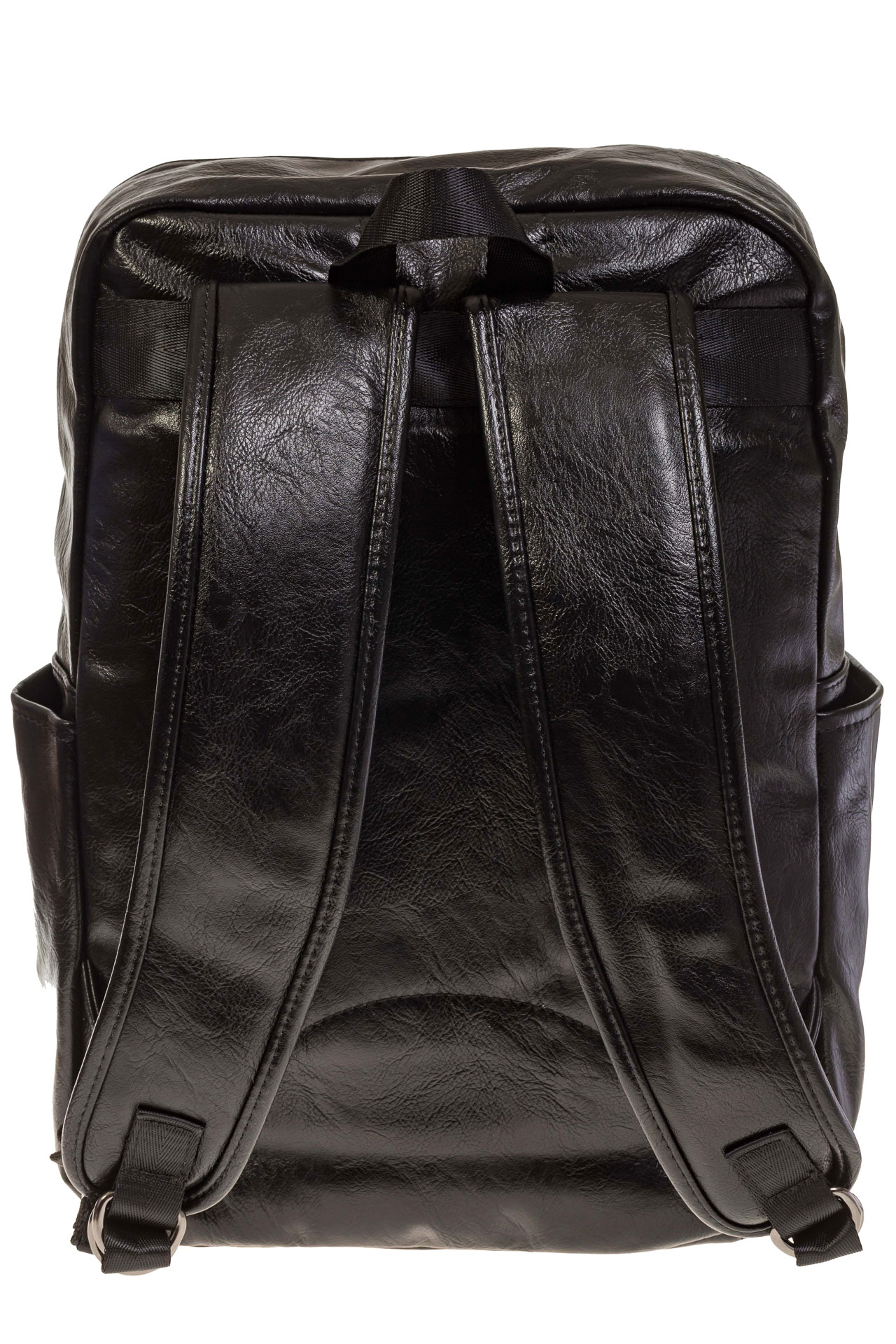 На фото 3 - Прямоугольный рюкзак из искусственной кожи для мужчин