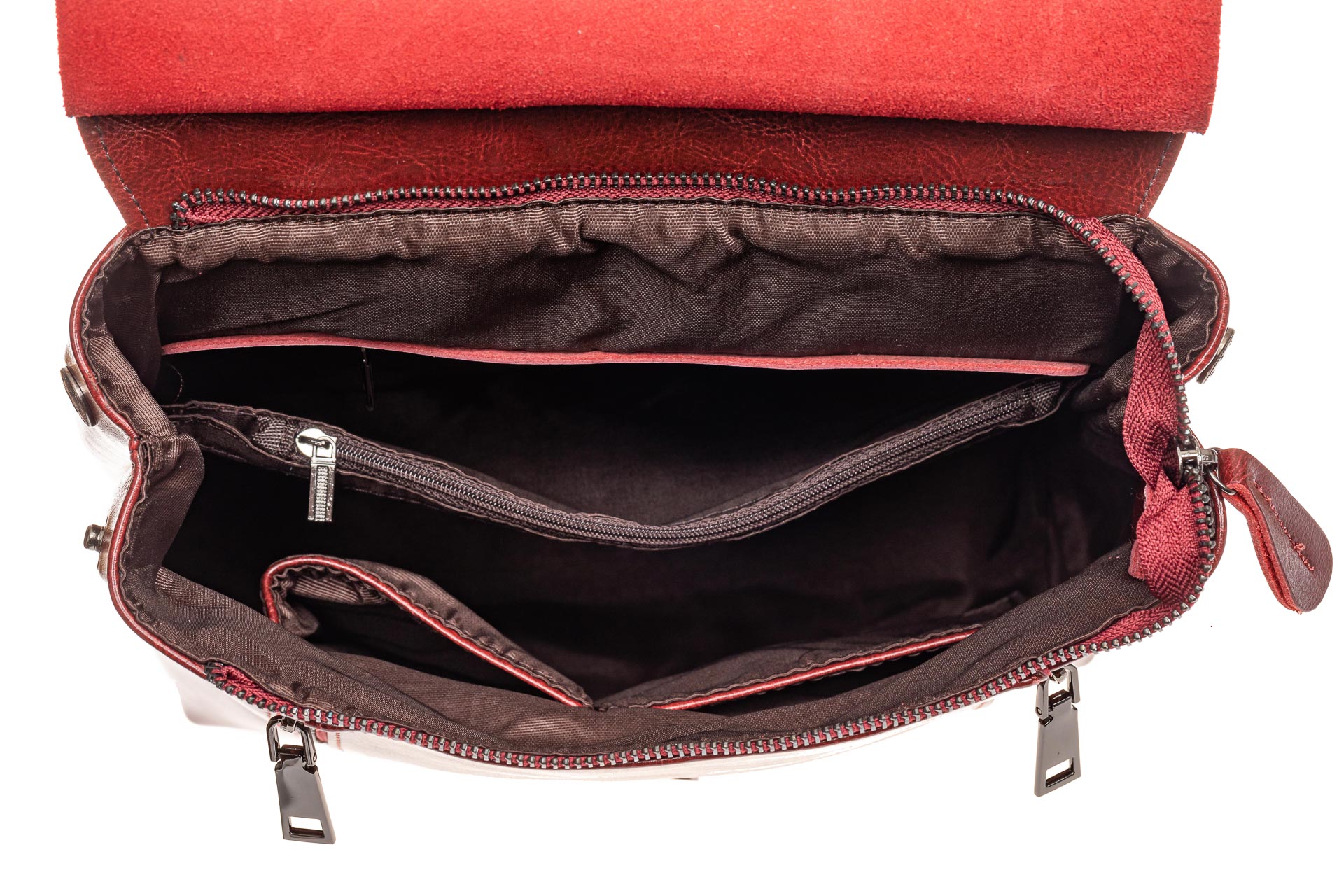 На фото 4 - Женский рюкзак трансформер из натуральной кожи, цвет пудра