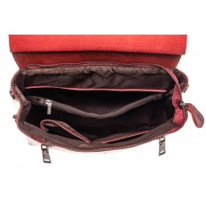 На фото 4 - Женский рюкзак трансформер из натуральной кожи, цвет пудра