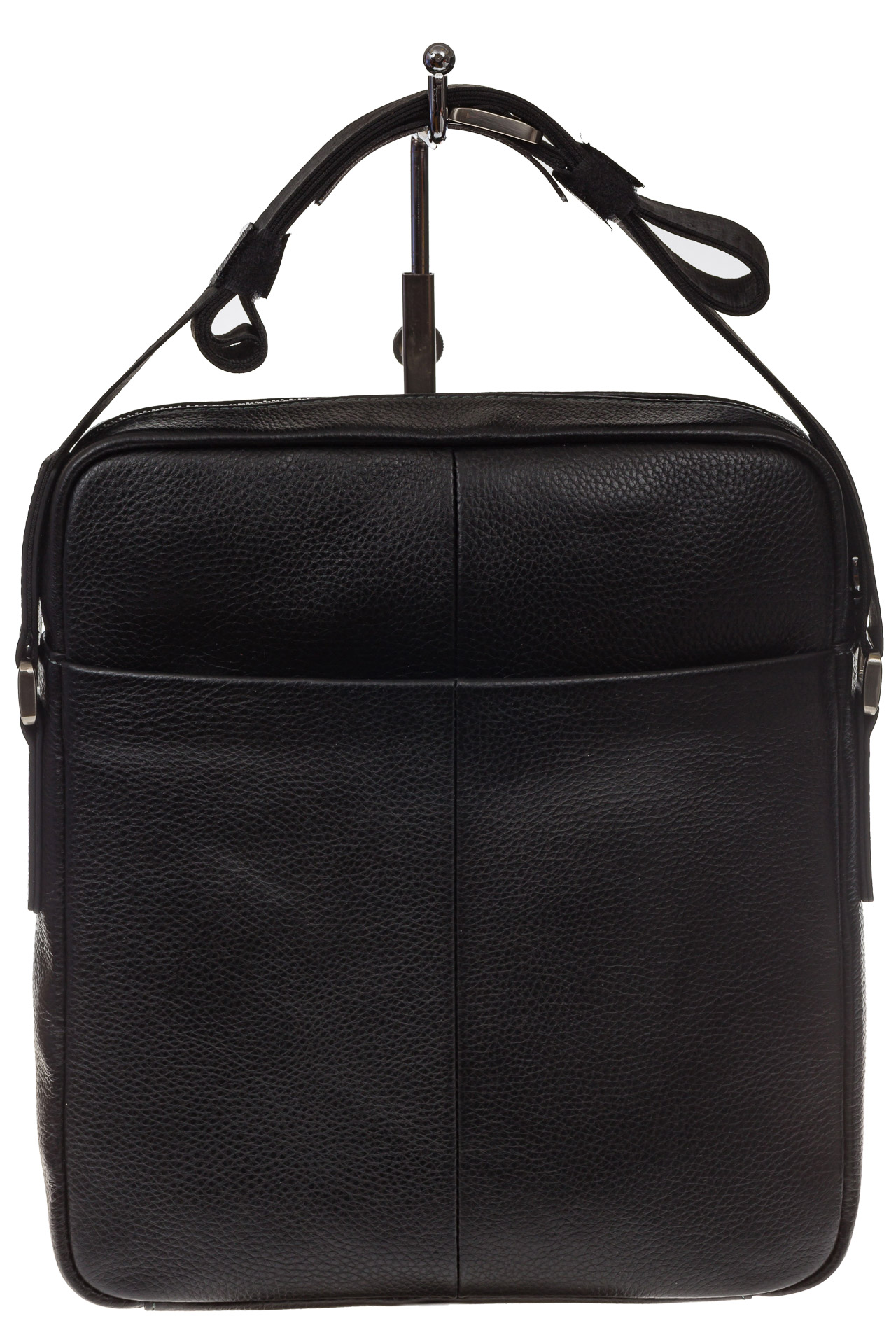 На фото 3 - Мужская сумка из натуральной кожи, цвет черный
