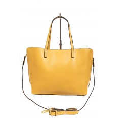 На фото 3 - Женская сумка тоут из искусственной кожи, цвет желтый