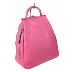 На фото 2 - Женский рюкзак   из искусственной кожи, цвет розовый