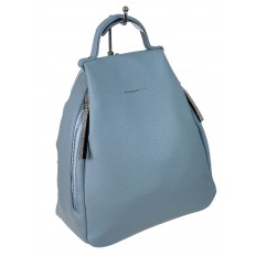 На фото 2 - Женский рюкзак   из искусственной кожи, цвет голубой