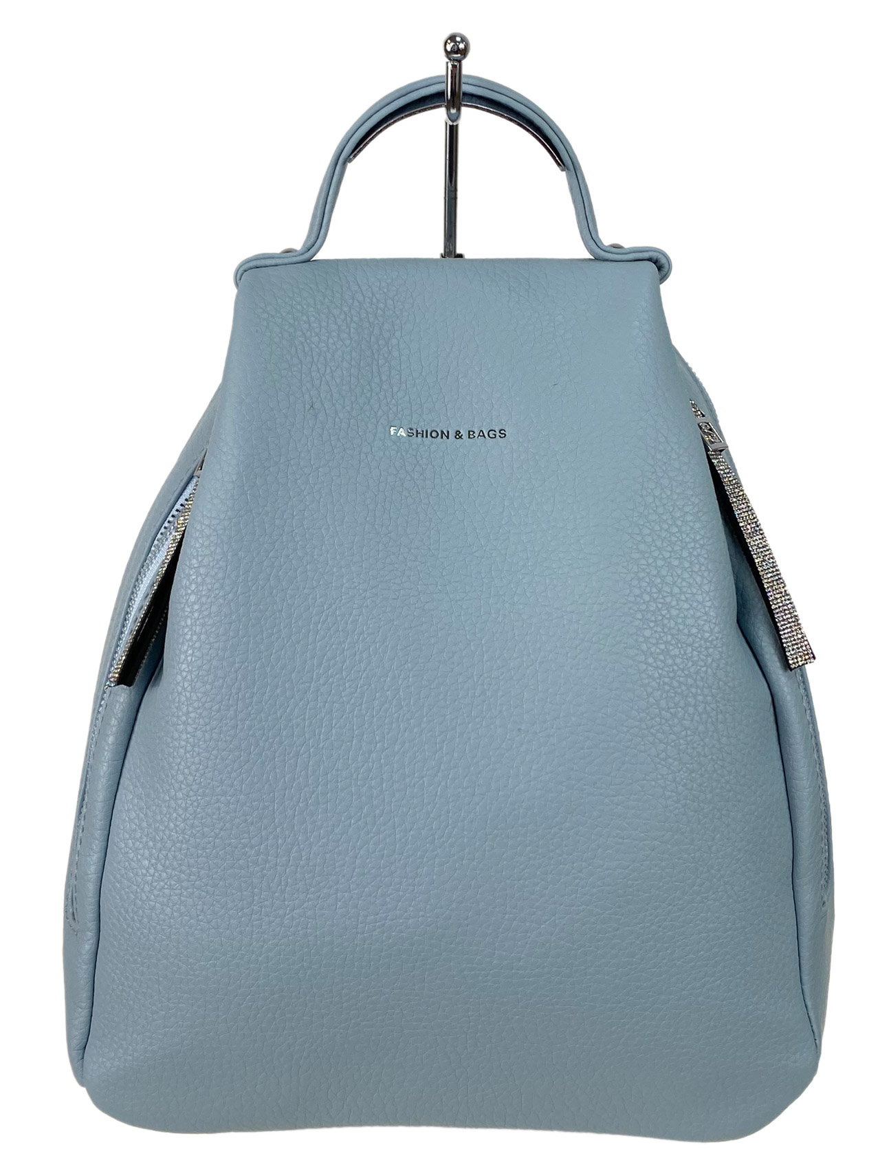 На фото 3 - Женский рюкзак   из искусственной кожи, цвет голубой