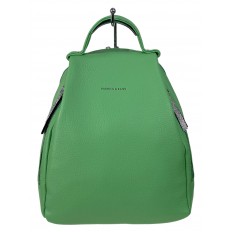 На фото 3 - Женский рюкзак   из искусственной кожи, цвет зеленый
