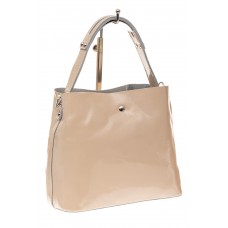 На фото 1 - Женская сумка шоппер из натуральной кожи, цвет молочно-белый
