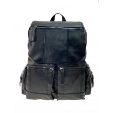 На фото 2 - Мужской рюкзак из искусственной кожи , черный цвет