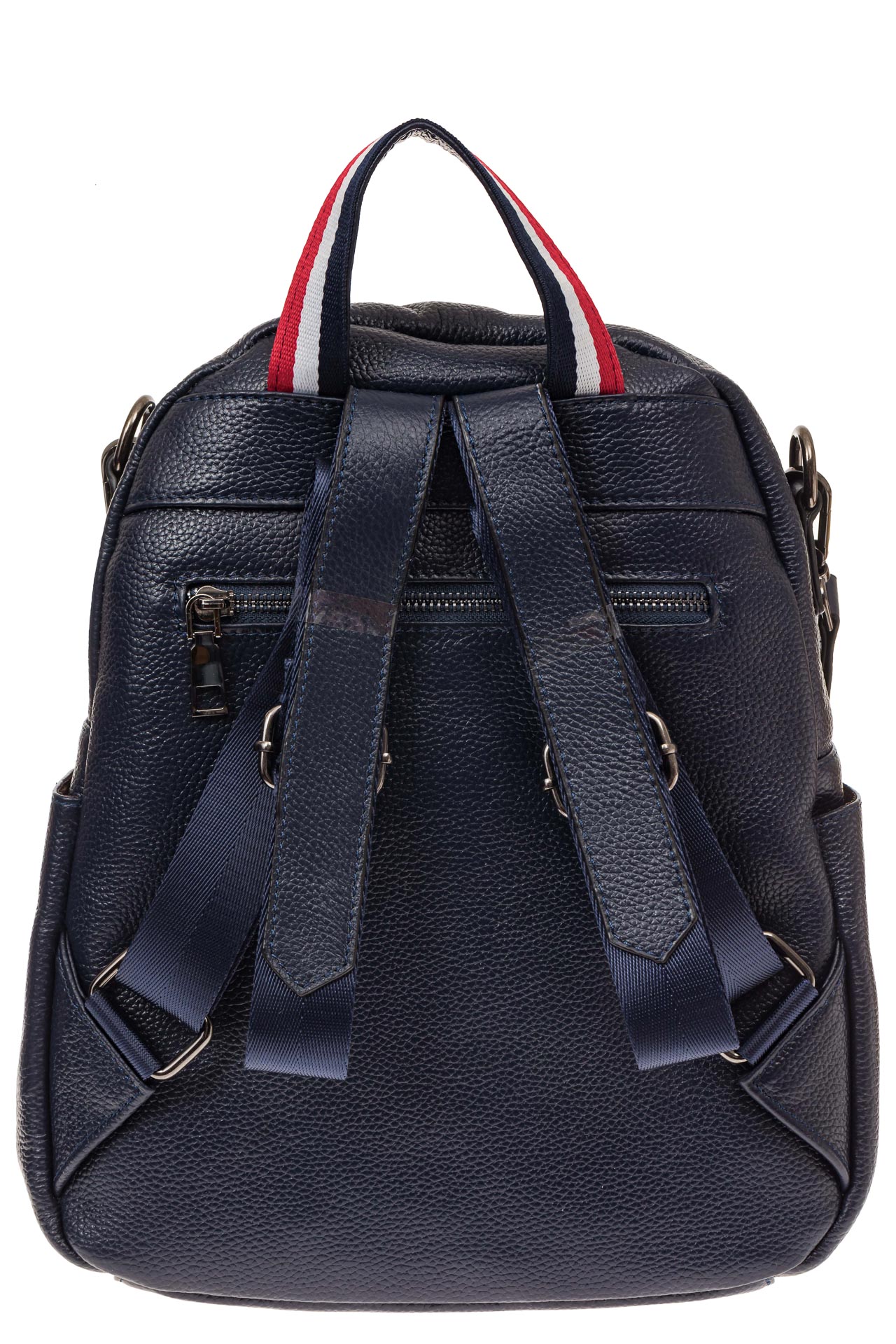 На фото 2 - Женский рюкзак из натуральной кожи для города, цвет синий