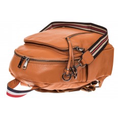 На фото 3 - Женский рюкзак из натуральной кожи для города, цвет рыжий 