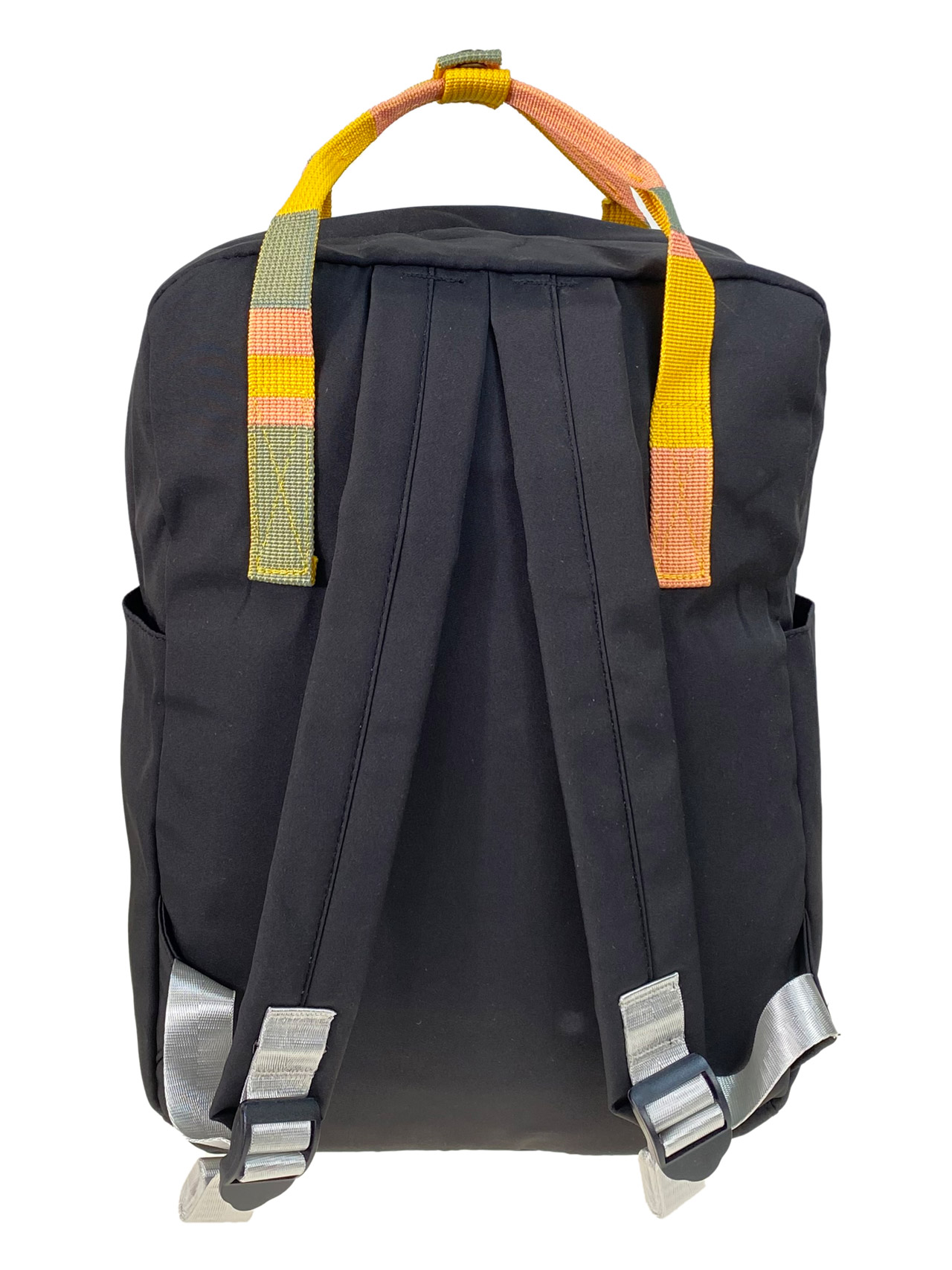 На фото 2 - Молодежный рюкзак из  текстиля, цвет черный