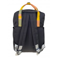 На фото 2 - Молодежный рюкзак из  текстиля, цвет черный