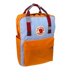 На фото 1 - Молодежный рюкзак из  текстиля, цвет рыжий с черным 