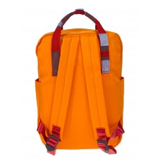На фото 2 - Молодежный рюкзак из  текстиля, цвет рыжий с черным 