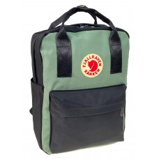 На фото 1 - Молодежный рюкзак из  текстиля, цвет зеленый с черным 