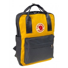 На фото 1 - Молодежный рюкзак из  текстиля, цвет желтый с черным 