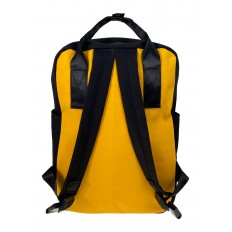 На фото 2 - Молодежный рюкзак из  текстиля, цвет желтый с черным 