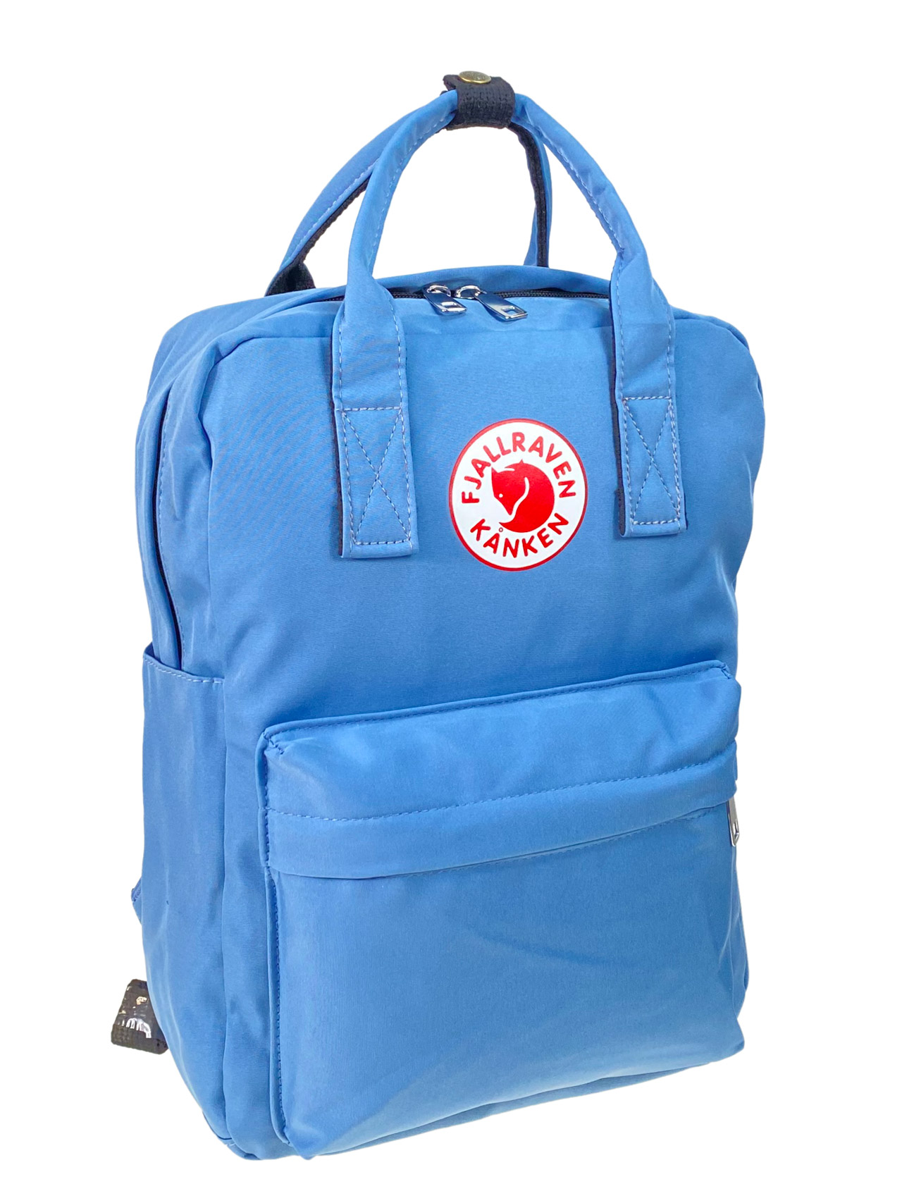 На фото 1 - Молодежный рюкзак из  текстиля, цвет голубой 