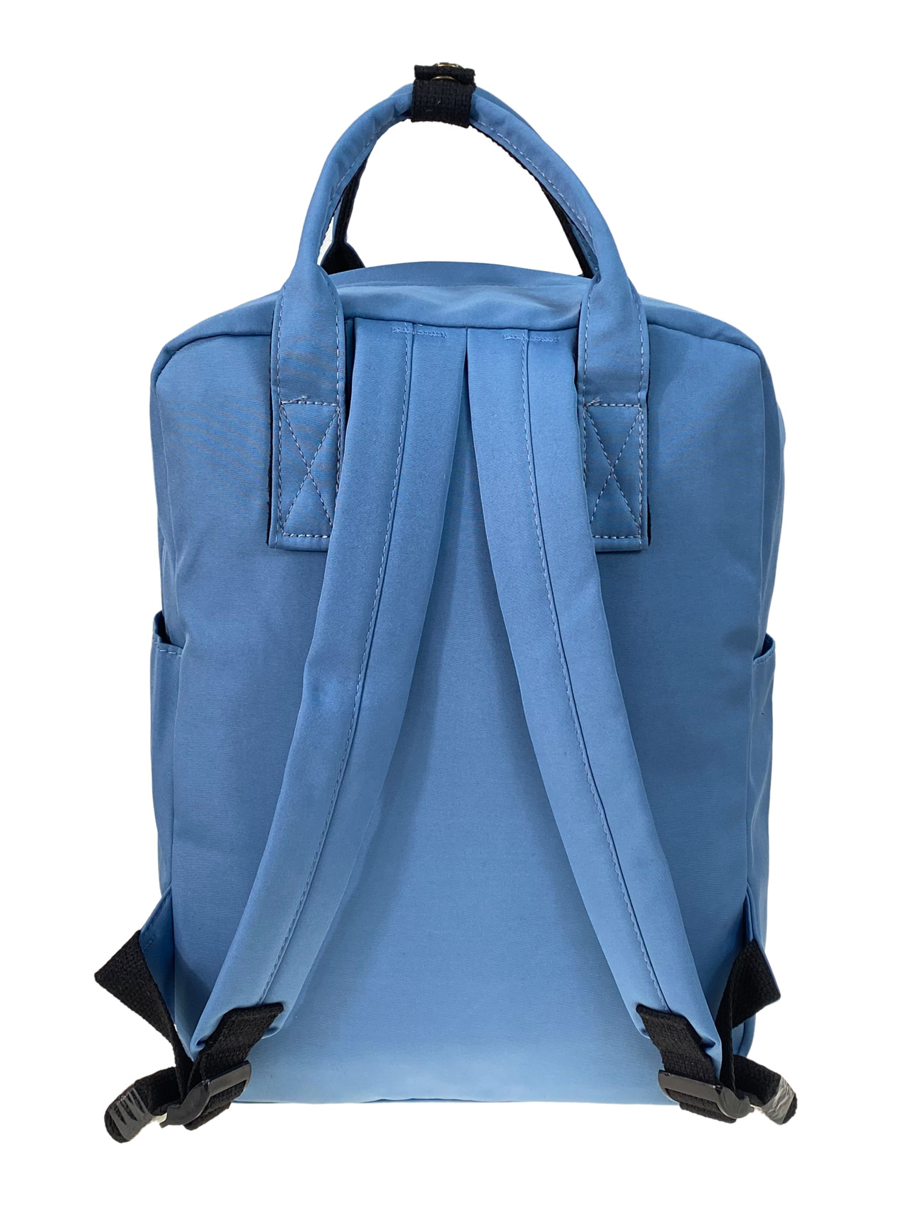 На фото 2 - Молодежный рюкзак из  текстиля, цвет голубой 