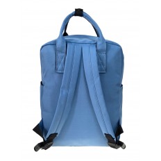 На фото 2 - Молодежный рюкзак из  текстиля, цвет голубой 