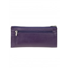 На фото 1 - Женский портмоне из натуральной кожи, цвет фиолетовый