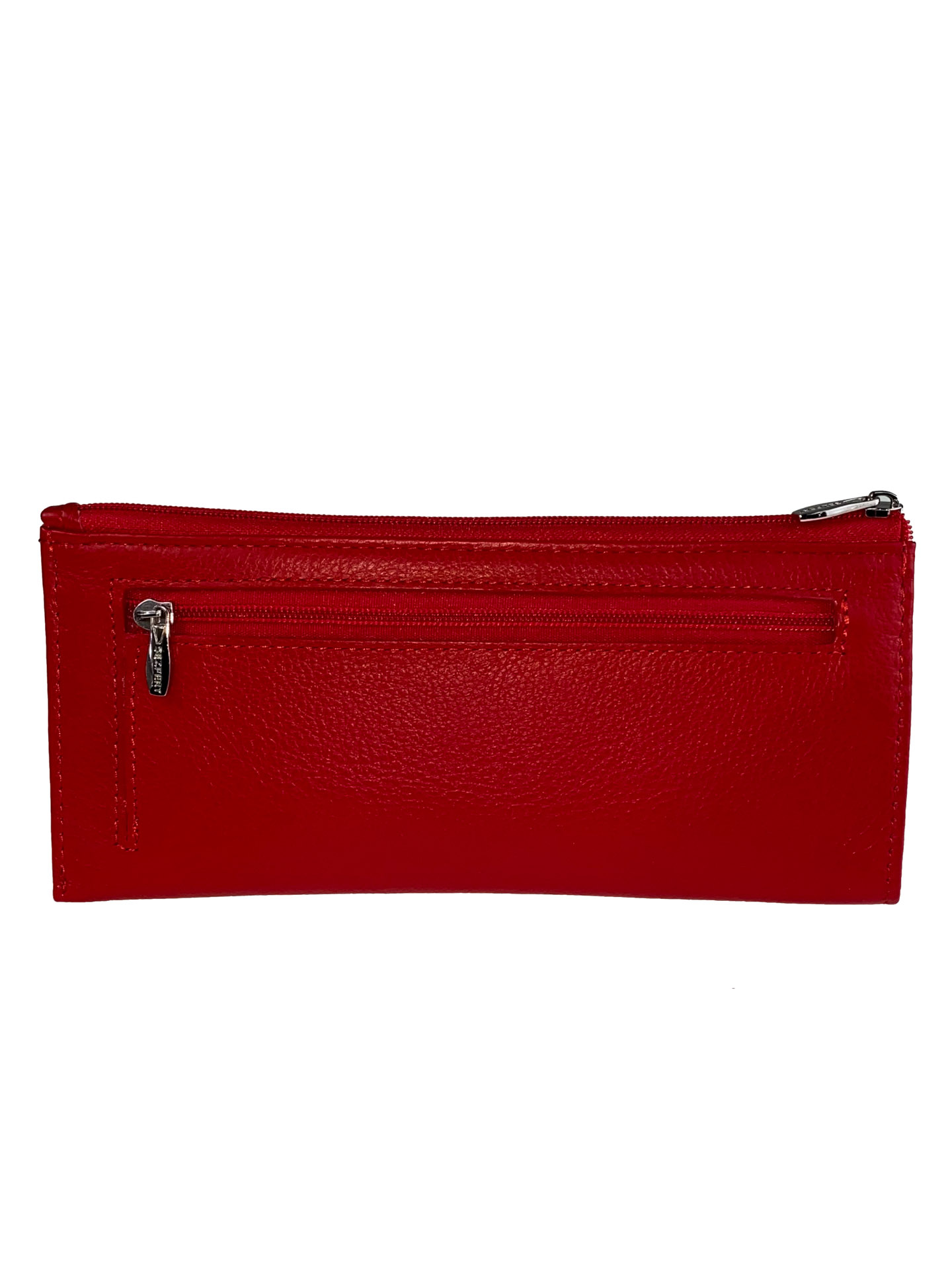 На фото 2 - Кожаный кошелёк-картхолдер, цвет красный