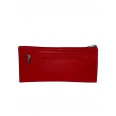 На фото 2 - Кожаный кошелёк-картхолдер, цвет красный