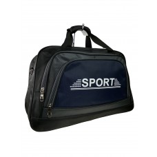 На фото 1 - Дорожно-спортивная сумка из текстиля, цвет чёрный с синим