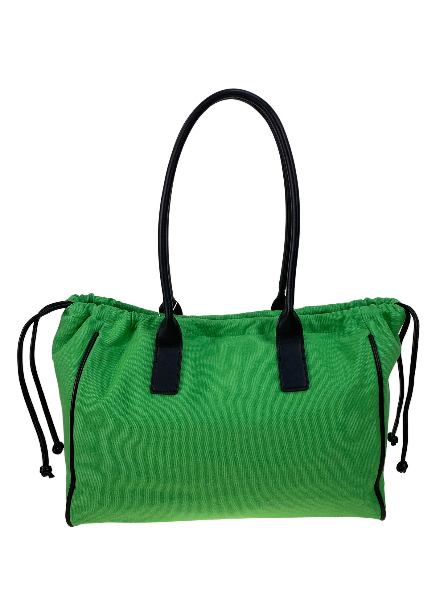 На фото 2 - Женская сумка шоппер из текстиля, цвет бело-серый
