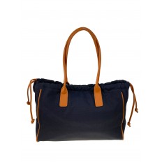 На фото 2 - Женская сумка шоппер из текстиля, цвет фуксия