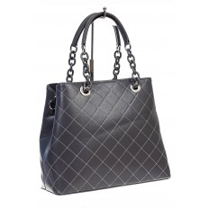 На фото 3 -  Женская сумка тоут из гладкой экокожи, цвет серый