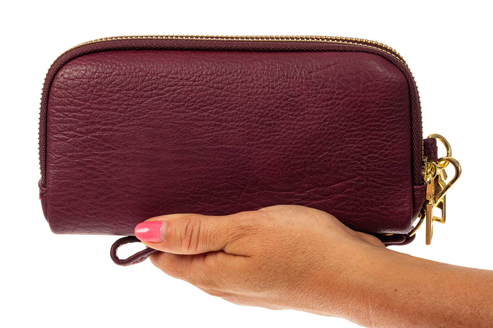 На фото 3 - Женский кошелек-клатч из искусственной кожи, цвет бордо