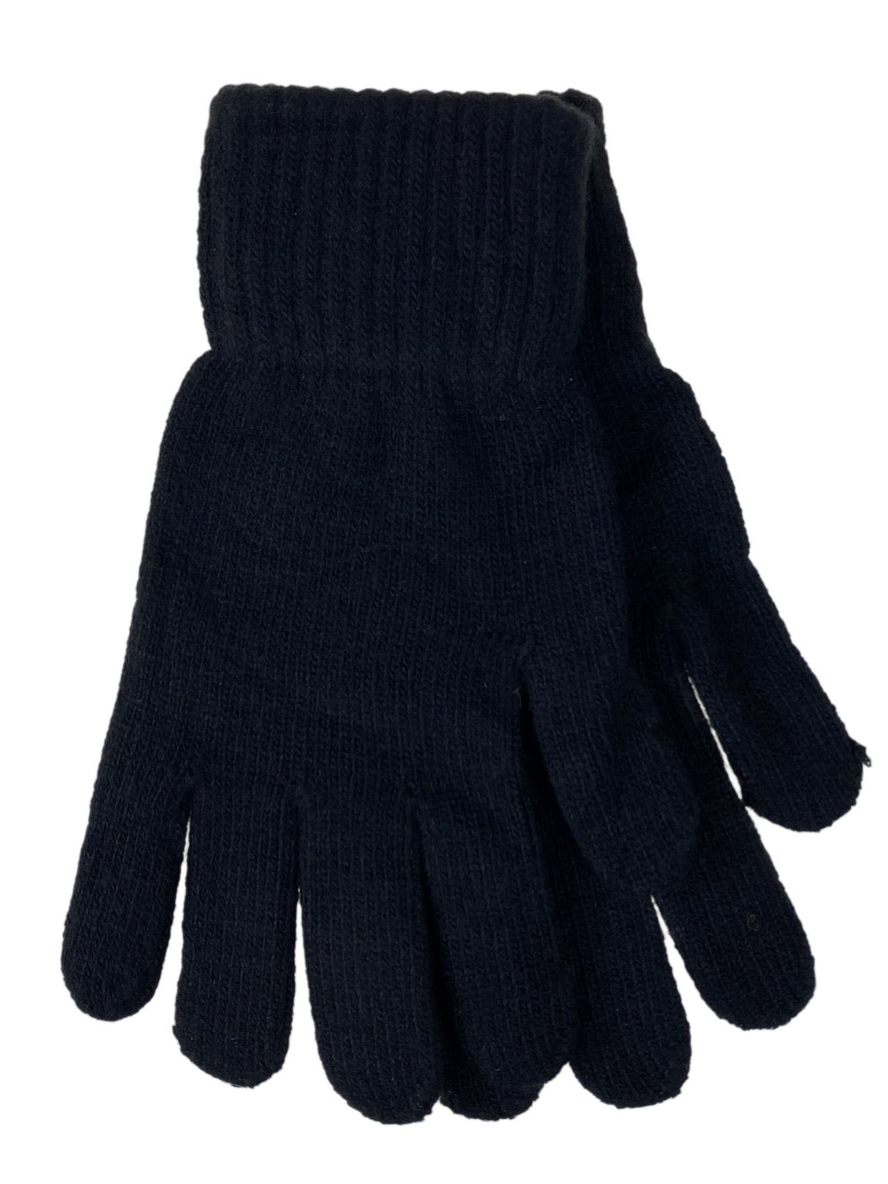 На фото 1 -  Мужские теплые перчатки из шерсти, цвет  черный